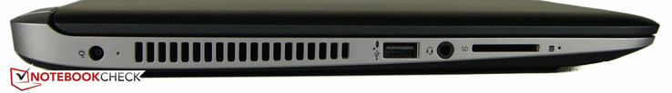 links: 1x USB-2.0, Audio-Combo, SD-Kartenleser