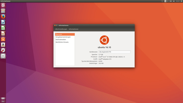 Ubuntu 16.10 läuft problemlos.