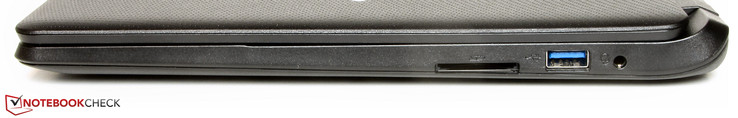 rechte Seite: Speicherkartenleser, USB 3.0, Audiokombo