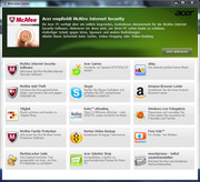 Das Welcome Center gibt einen Überblick über einige der vorinstallierten Programme und Apps.