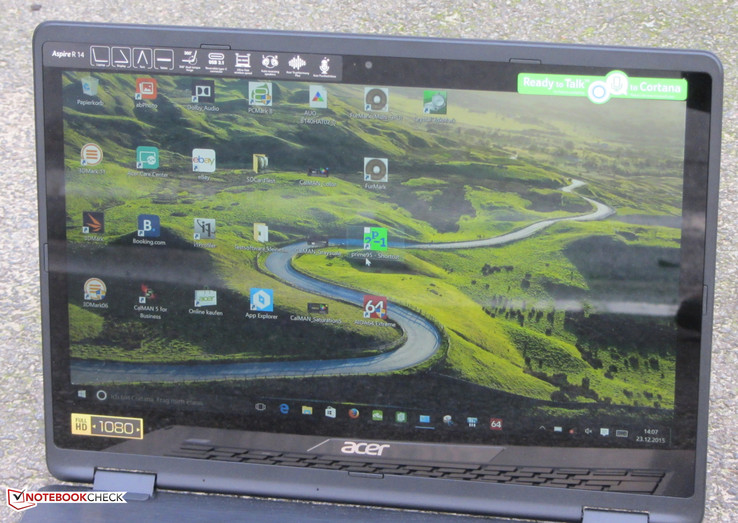 das Aspire im Freien (geschossen bei bedecktem Himmel)