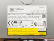 Typenschild Blu-ray-Brenner