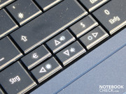 Die Eingabe ist passabel nutzbar, die winzigen Pfeiltasten sind eine Ausnahme im ansonsten großzügigen Layout.