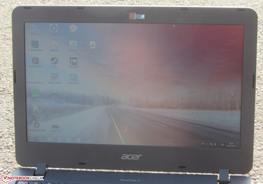 Die Sonne befindet sich hinter dem Gerät.