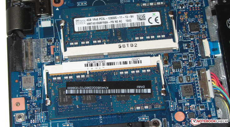 Zwei Arbeitsspeicherbänke sind vorhanden.