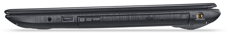 rechte Seite: Audiokombo, USB 2.0 (Typ A), DVD-Brenner, Netzanschluss