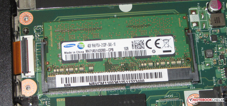 Eine Arbeitsspeicherbank ist vorhanden.