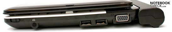 Rechte Seite: 2x USB 2.0, VGA-Ausgang