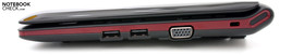 Rechte Seite: 2x USB 2.0, VGA, Kensington Lock