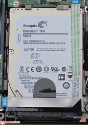 Die Festplatte könnte getauscht werden.