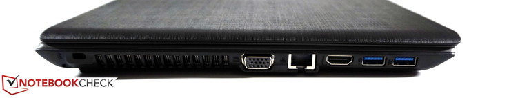 links: Kensington Lock, VGA, Ethernet, HDMI, 2x USB 3.0
