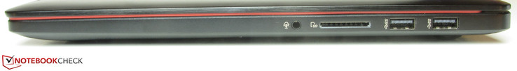 Rechte Seite: Audiokombo, Speicherkartenleser, 2x USB 3.0