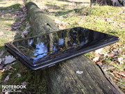 Lediglich die Fläche des Deckels gibt auf Grund ihrer Abmessungen leicht nach.