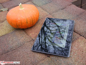 Touch-Panel liegend, bewölkt