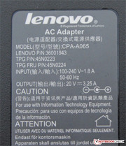 ...und stellt maximal eine Leistung von 65 Watt bereit.