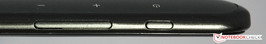 Lautstärkewippe und Power-Button.