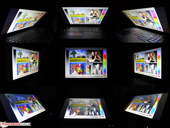 Blickwinkel Dell Precision M2800 Full-HD-Display