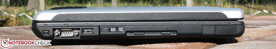 Rechte Seite: FireWire IEEE 1394 4-Polig, Seriell, Multi-Brenner (verriegelbar), 56K Fax Modem RJ11, Ethernet RJ45