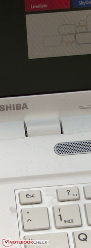 Die Scharniere halten den Deckel fest in Position.