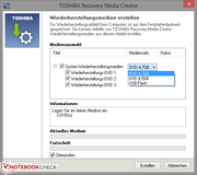 Statt Wiederherstellungs-DVDs kann auch ein Wiederherstellungs-USB-Laufwerk erstellt werden.