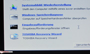 Toshiba hat einen Eintrag zum Start des Recovery-Systems in die Windows 7-Systemreparaturfunktionen integriert.