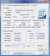 CPU-Z-Informationen über das Acer TravelMate 6592G