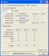 CPU-Z-Informationen über das Acer Extensa 5220