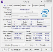 Systeminfo: CPU-Z CPU