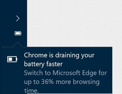 Stimmung gegen den meistbenutzten Browser direkt im Info-Bereich von Windows 10.