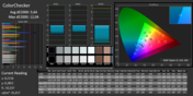 CalMAN ColorChecker (unkalibriert mit Zielfarbraum sRGB)