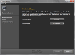 Colorimeter Einstellungen