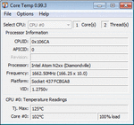 Stress-Test: Core Temp meldet 102 Grad