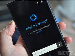 Cortana wird als kreisförmiges Ikon dargestellt (Bild: The Verge)