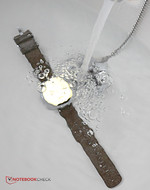 Die Smartwatch ist wasser- und staubdicht.