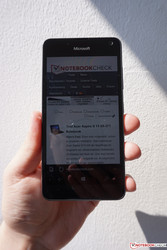 in der Sonne (ohne Reflexion)