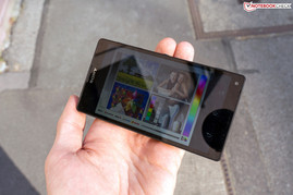 Außengebrauch bei starker Sonne.