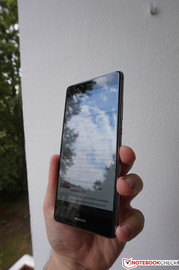 im Freien mit Reflexion