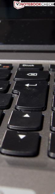 Denn neben der zu schmalen Backspace Taste ist die Pos1 Taste recht ungünstig platziert!