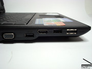 Nicht ganz so gut, aber aufgrund der vorhandenen Ausweichmöglicheiten verschmerzbar, die weit vorne untergebrachten eSata, HDMI und USB Buchsen.