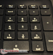 Die Tastatur verfügt über einen separaten Nummernblock.
