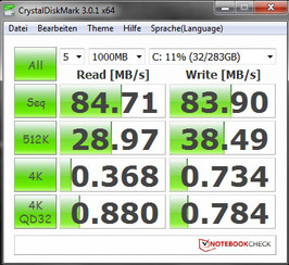 Systeminfo CrystalDiskMark 3.0