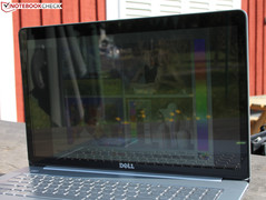 Starke Reflexionen auf dem Touchpanel.