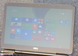 Das Latitude im Freien (geschossen bei direkter Sonneneinstrahlung).