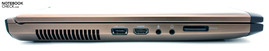 Linke Seite: eSATA/USB 2.0, HDMI, Audio, Kartenleser