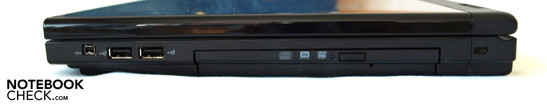 Rückseite: Akku, VGA, LAN (RJ 45), Stromanschluss
