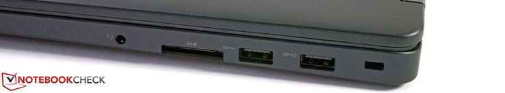 rechts: Audio, Kartenleser, 2x USB 3.0, Kensington Lock