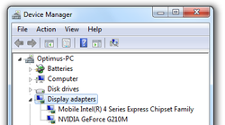 Im Device Manager von Windows 7 findet man beide installierten Grafikkarten.