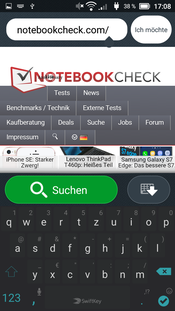 SwiftKey Tastatur vertikal