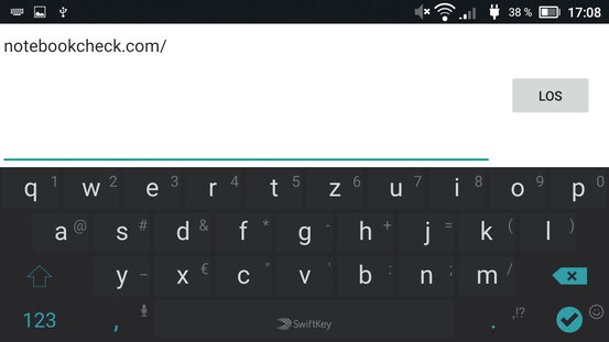 SwiftKey Tastatur horizontal