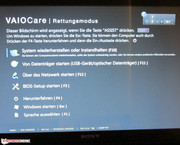 Das Recoverysystem des Vaio.